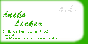 aniko licker business card